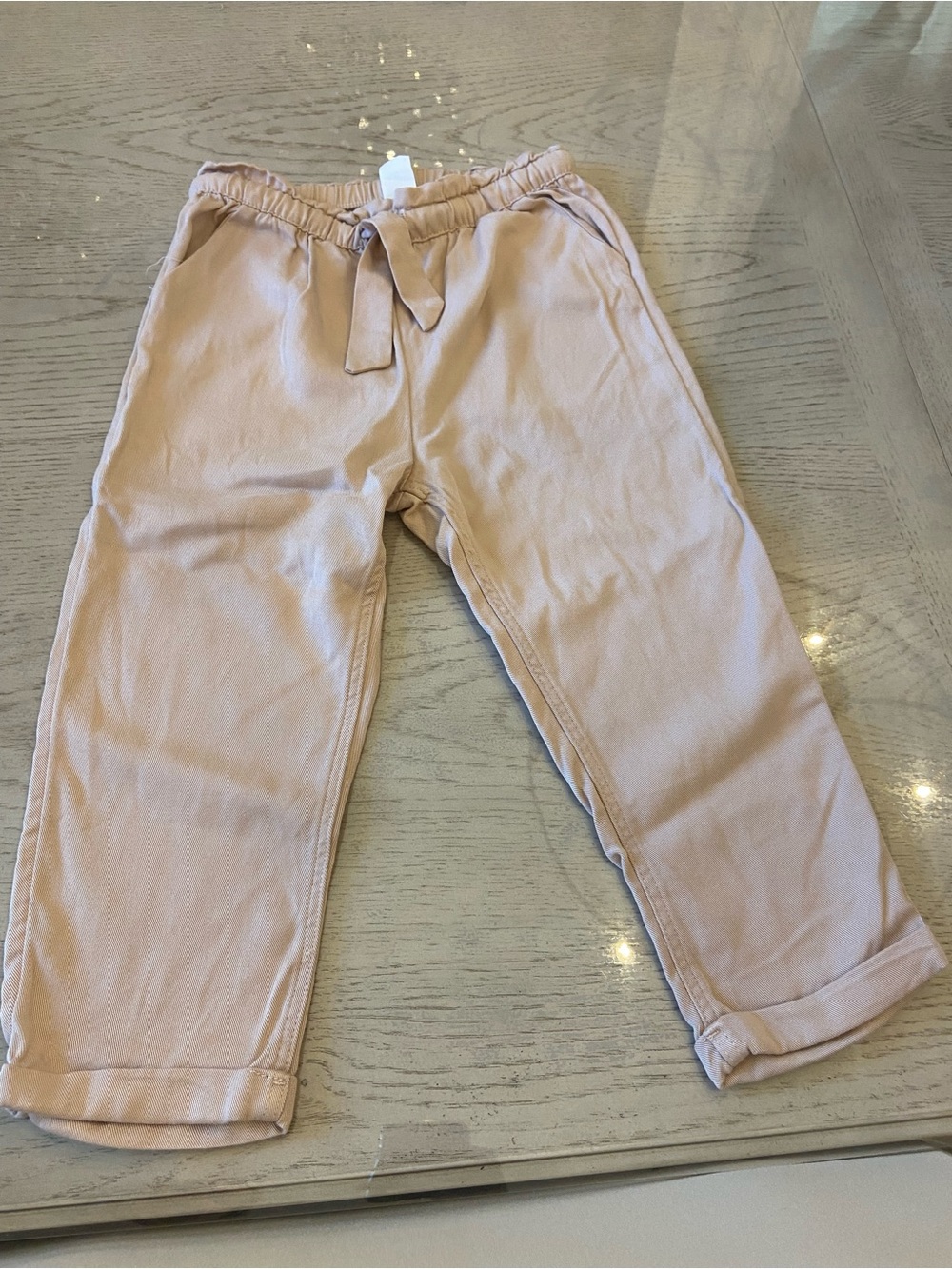 H&M Light Blush Drawstring Casual Pants
